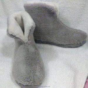 Battle Grey Pile Fleece Bootie
